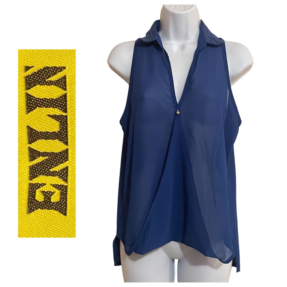 Blue Sheer Blouse